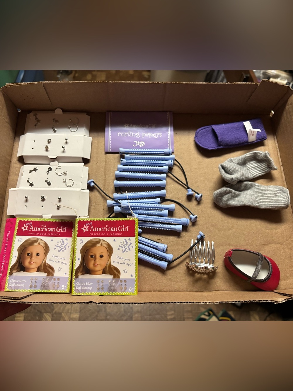 American Girl Doll Brand Accessory Lot
Curling, Earrings, & more